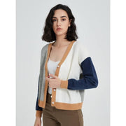 chic vintage V-neck knit cardigan, view 4 - MRSLM