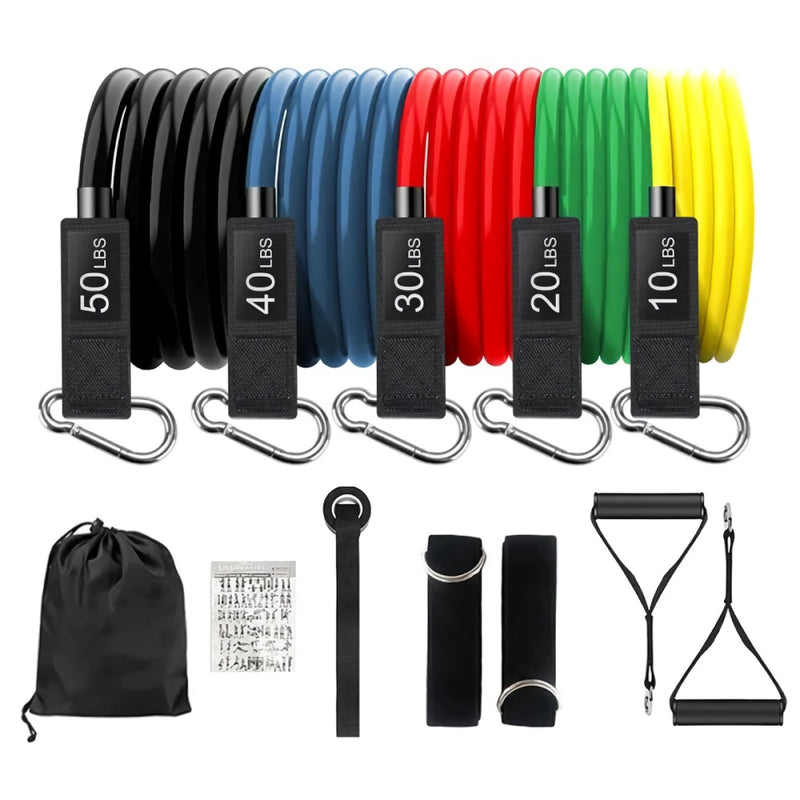 home gym resistance band set, view 8 - MRSLM