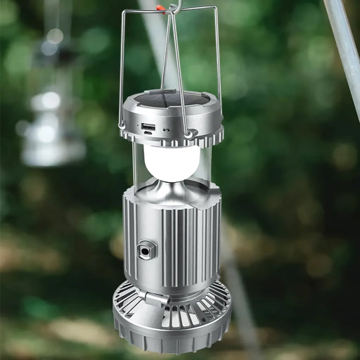 solar rechargeable camping light and fan - MRSLM
