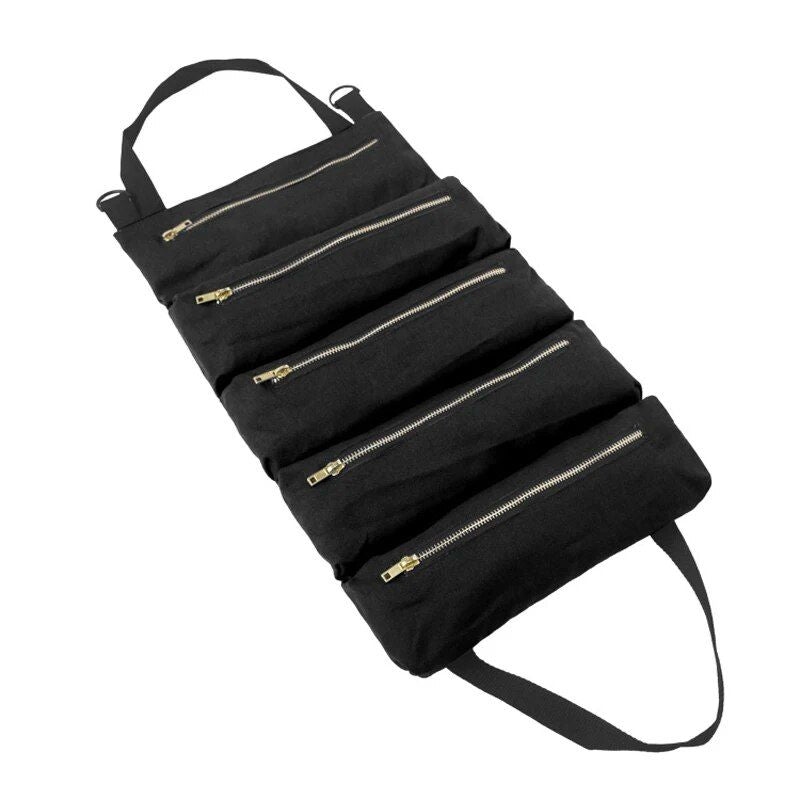 canvas car seat organizer foldable storage bag, view 3 - MRSLM