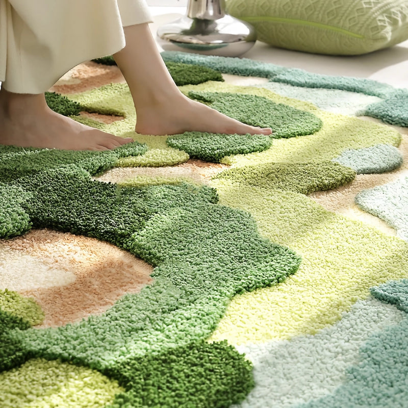 irregular mountain forest flocked carpet, view 8 - MRSLM