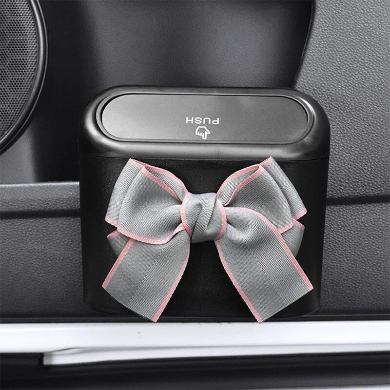 bowknot car hanging trash bin, view 7 - MRSLM
