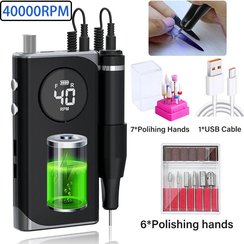 electric nail drill machine, view 9 - MRSLM