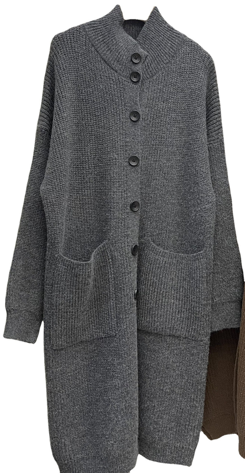 women's thick cardigan sweater coat, view 5 - MRSLM