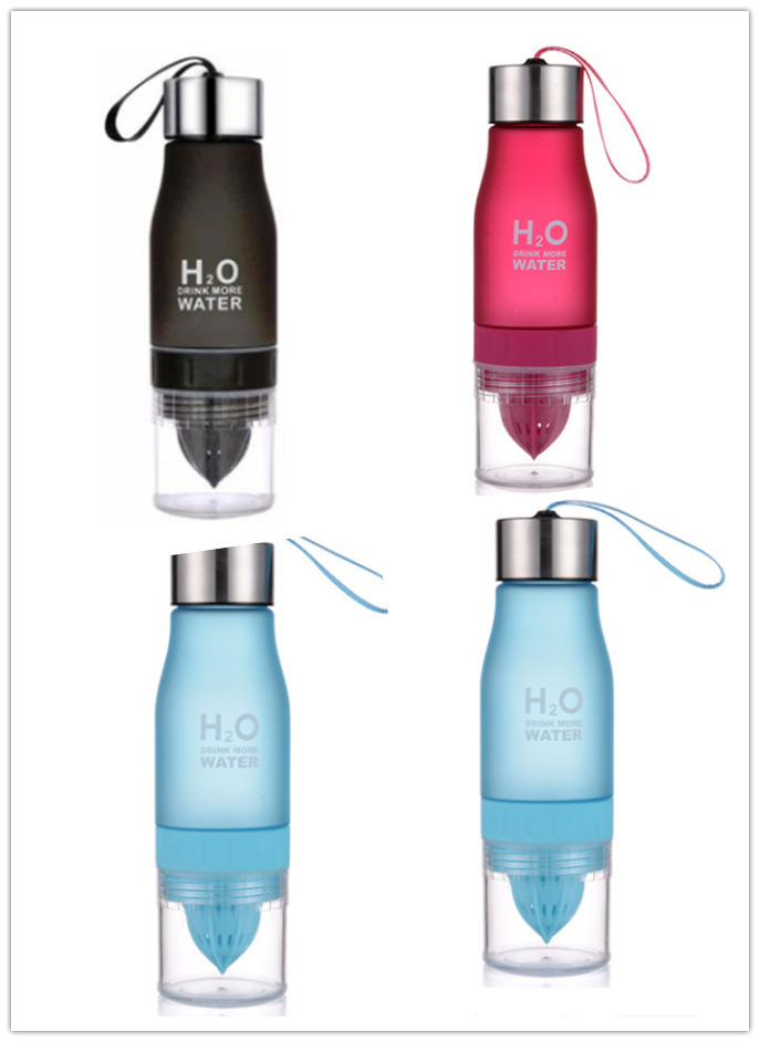 colorful frosted plastic water bottle, view 8 - MRSLM