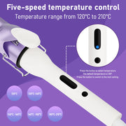 40mm tourmaline ceramic curling iron, view 7 - MRSLM