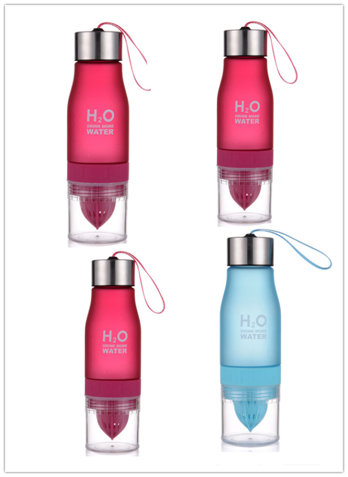 colorful frosted plastic water bottle, view 24 - MRSLM