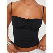 black backless crop top, view 7 - MRSLM