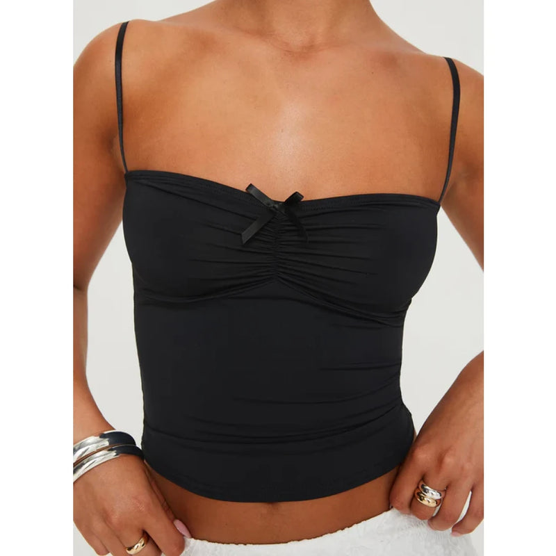 black backless crop top, view 7 - MRSLM