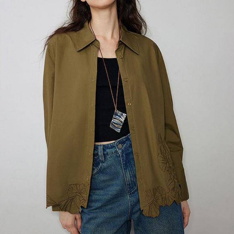 floral embroidered cotton blouse - MRSLM