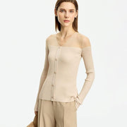 slim-fit V-neck patchwork sweater - MRSLM