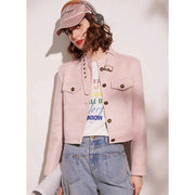 adjustable stand collar short jacket, view 3 - MRSLM