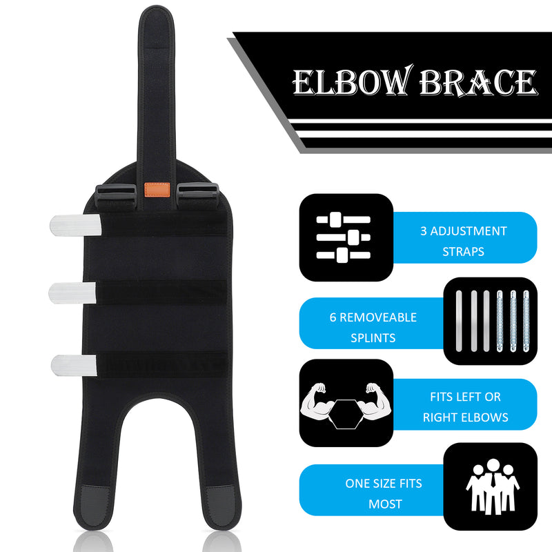compression elbow brace with aluminum stays, view 5 - MRSLM