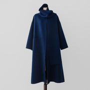 fashion women's coat with scarf collar, view 2 - MRSLM