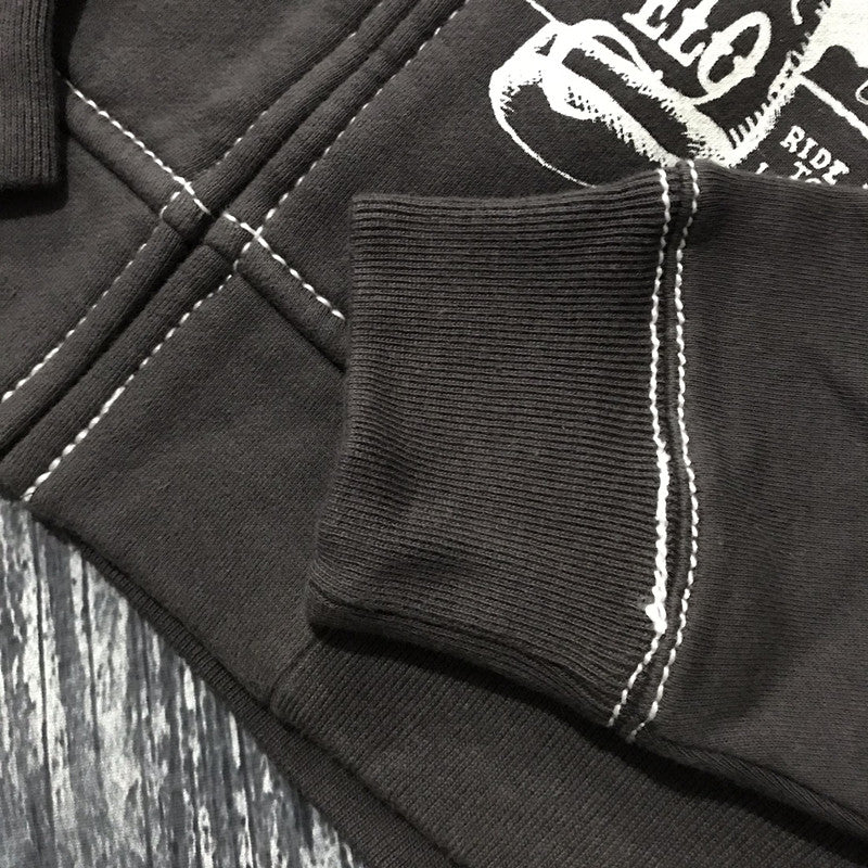 punk patch hooded zip cardigan, view 4 - MRSLM