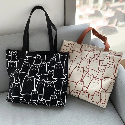 cat canvas handbag - MRSLM