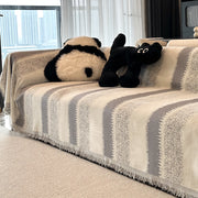 Striped chenille sofa cover throw, view 10 - MRSLM