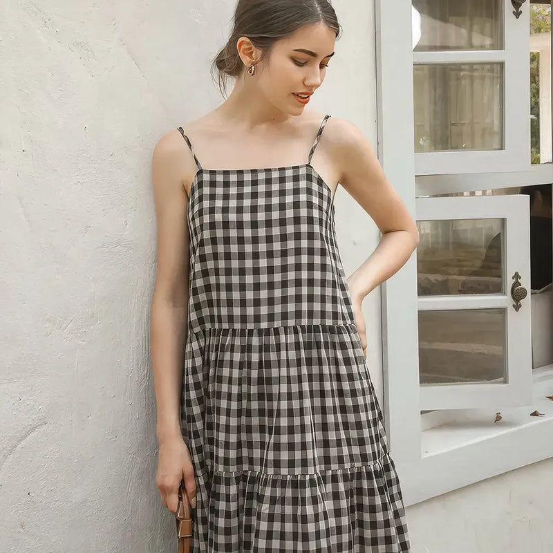 Vintage plaid summer dress, view 2 - MRSLM
