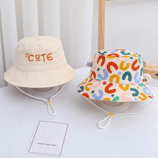 embroidered letter baby bucket hat - MRSLM
