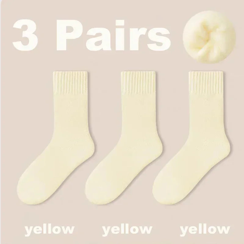 3 pairs women's cozy socks, view 3 - MRSLM