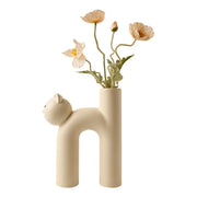 cathead ceramic tube vase, view 9 - MRSLM