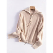 heavy wool cardigan for women, view 8 - MRSLM