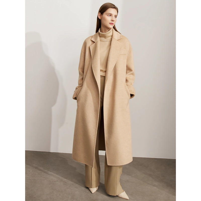 long wool blend coat, view 2 - MRSLM