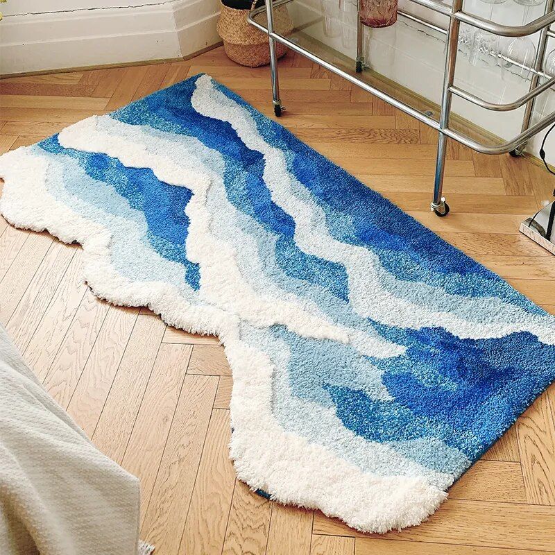 ocean wave bedroom rug - MRSLM