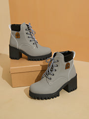 Chunky heel Martin boots, view 7 - MRSLM