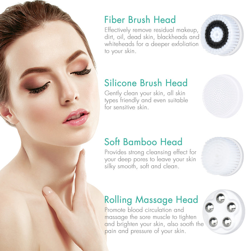 4-in-1 electric facial brush, view 3 - MRSLM