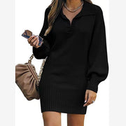 lantern sleeve loose sweater for women, view 2 - MRSLM