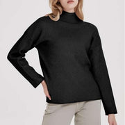 women's knitted turtleneck pullover, view 2 - MRSLM