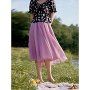 elastic waist A-line tutu skirt, view 4 - MRSLM