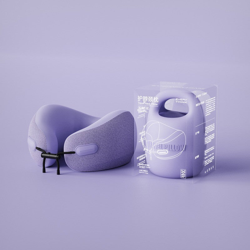 u-shaped memory foam travel neck pillow, view 4 - MRSLM