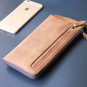 retro long multi-card wallet clutch, view 3 - MRSLM