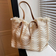 tassel canvas tote bag, view 8 - MRSLM