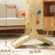 Cat scratching post with sisal ball, view 2 - MRSLM