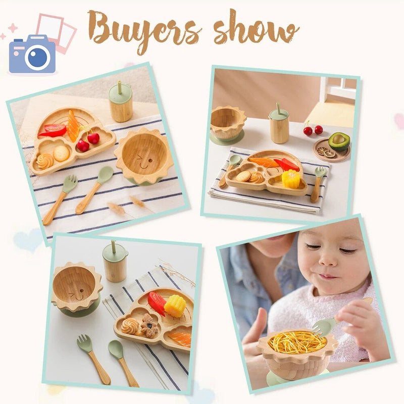 bamboo baby feeding set, view 7 - MRSLM