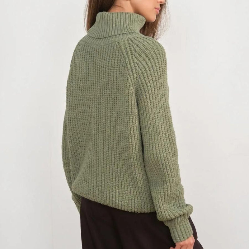 warm turtleneck sweater for women, view 24 - MRSLM