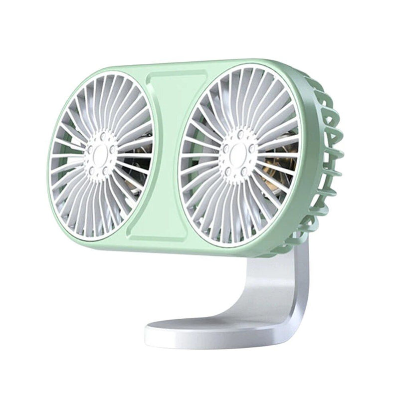 dual-head usb car fan, view 2 - MRSLM