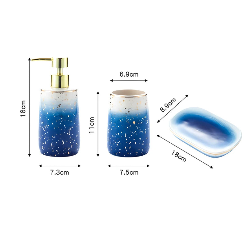 ceramic bathroom accessory set, view 6 - MRSLM