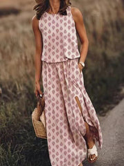 women's sleeveless split long dress, view 14 - MRSLM