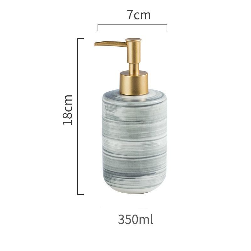nordic-style ceramic soap dispenser set, view 3 - MRSLM