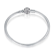 s925 silver snake bone chain bracelet, view 3 - MRSLM