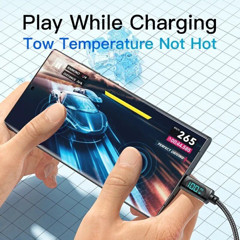 USB-C fast charging cable with LED indicator, view 6 - MRSLM