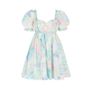 floral tie-dye backless mini dress, view 8 - MRSLM
