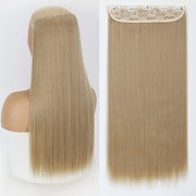 synthetic long straight clip-in hair extensions, view 9 - MRSLM