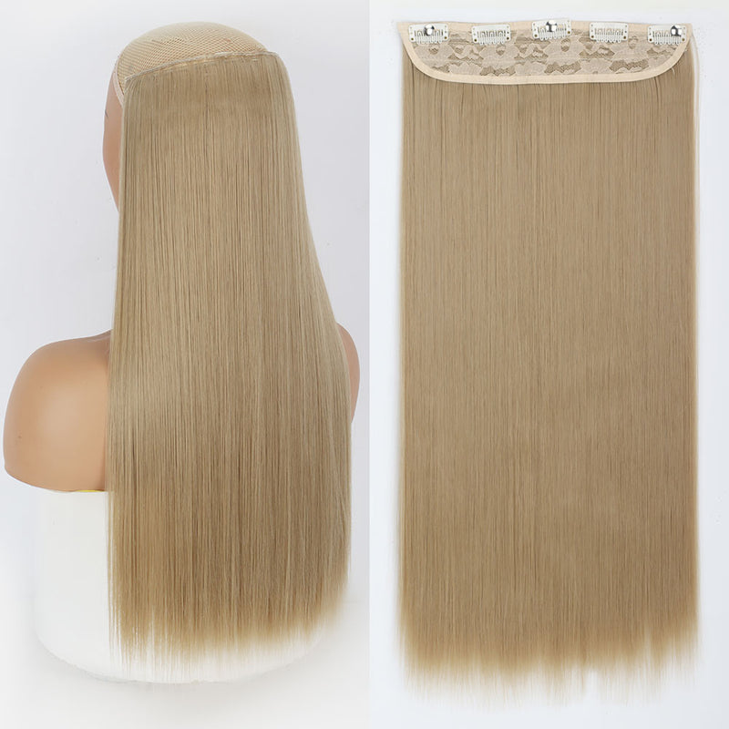 synthetic long straight clip-in hair extensions, view 9 - MRSLM