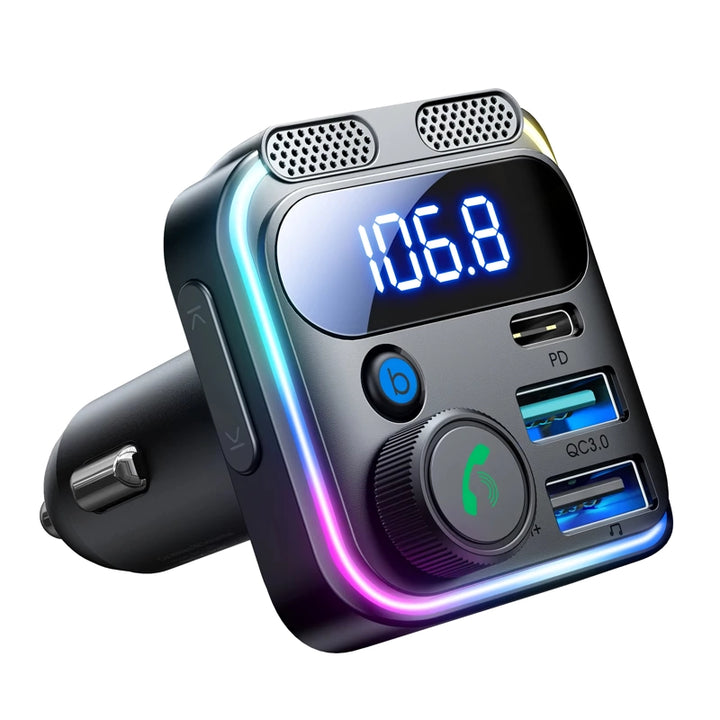 High-Speed Bluetooth 5.3 FM Transmitter