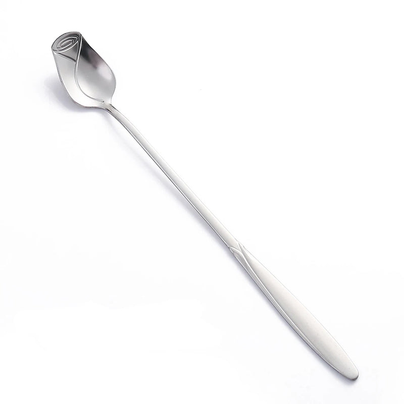 stainless steel rose spoon, view 2 - MRSLM